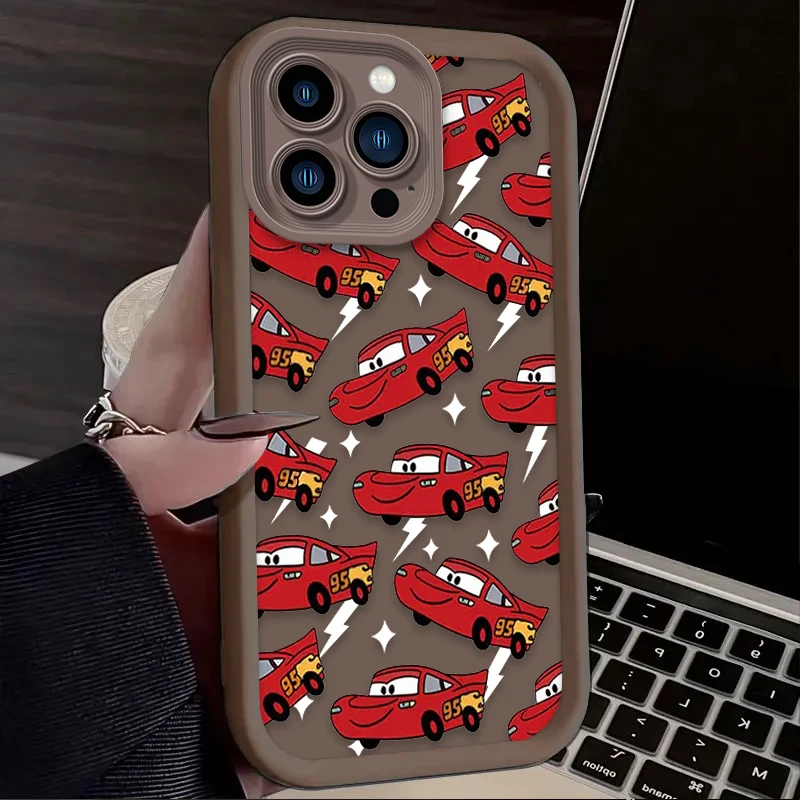 Funda de teléfono de silicona Cars Lightning McQueen para iPhone 17 Air 16 16E 15 14 13 12 11 Pro Max X XS X S Max XR SE 2020 SE4 7 8 - imagen 5