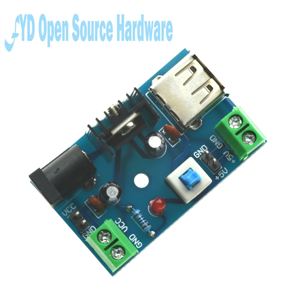 7-15V a 5V módulo de potencia 9V a 5V 12V a 5V L7805/L7812CV disipador de calor con interruptor