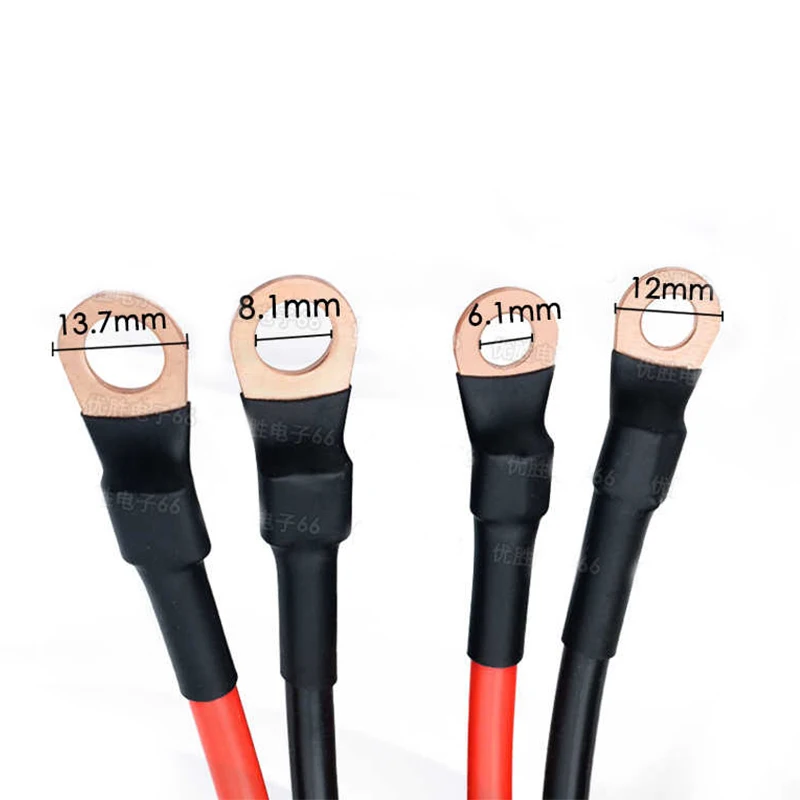 Cable conector de punta de cobre XT90 a 6MM/8MM XT 90 enchufe a línea de Terminal O 10AWG modelo de avión Cable de conexión de batería de litio - imagen 4