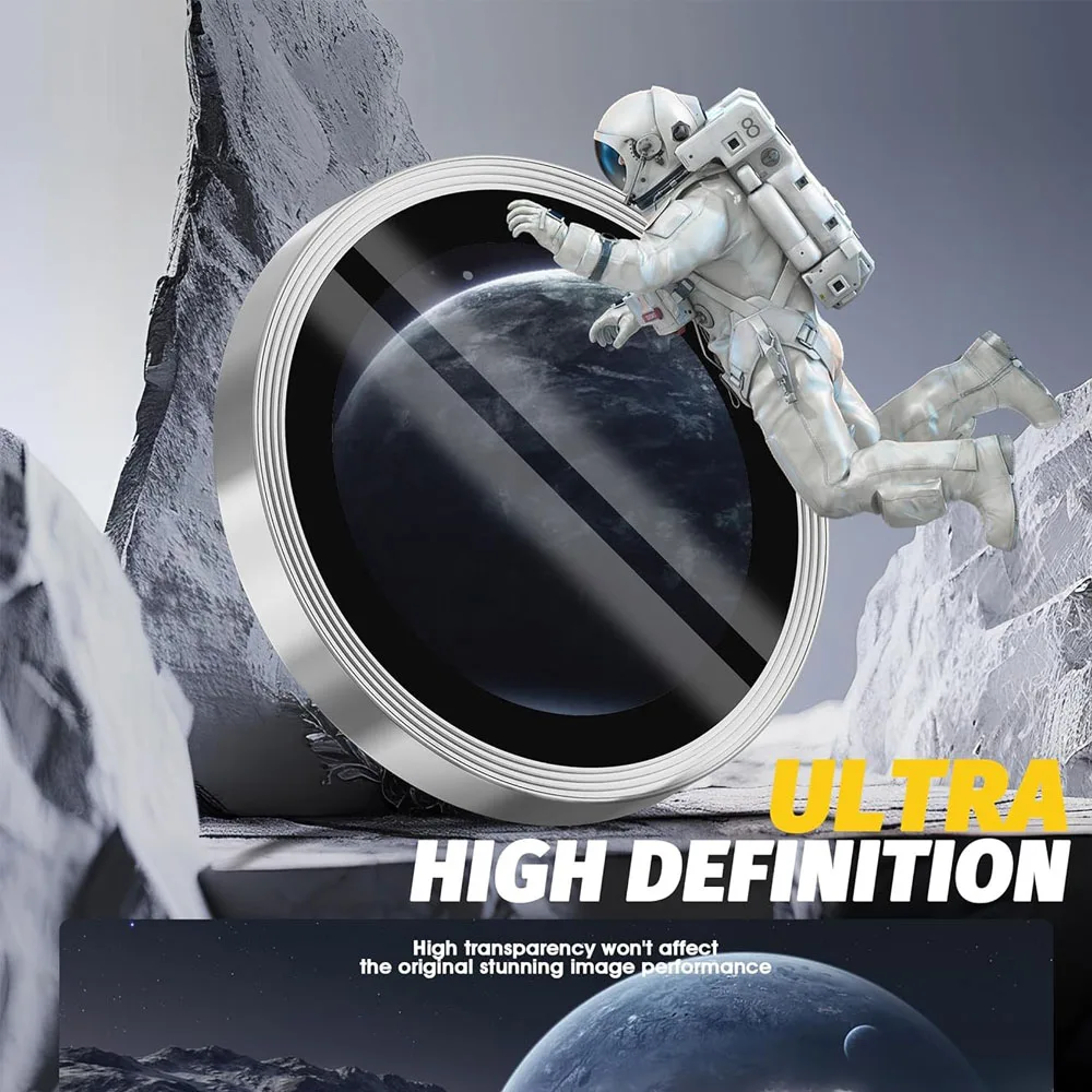 Protector de lente de cámara con anillo de Metal para iPhone 17 Pro Max 17Air 17Pro, lente trasera de vidrio templado, película protectora HD antiarañazos - imagen 4