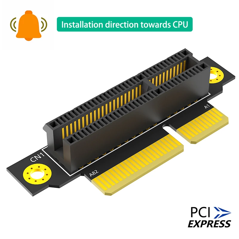 Tarjeta elevadora PCIE X4 3,0 de 20mm, placa elevadora inversa de 90 grados macho a hembra, adaptador convertidor PCI Express 4X a 4X, placa elevadora para PC de servidor 1U