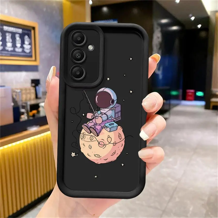 Funda suave y fresca de astronauta espacial para Samsung Galaxy A25 A26 A55 A32 A36 A35 A52 A73 A56 A24 A22 A21s A33 A54 - imagen 3