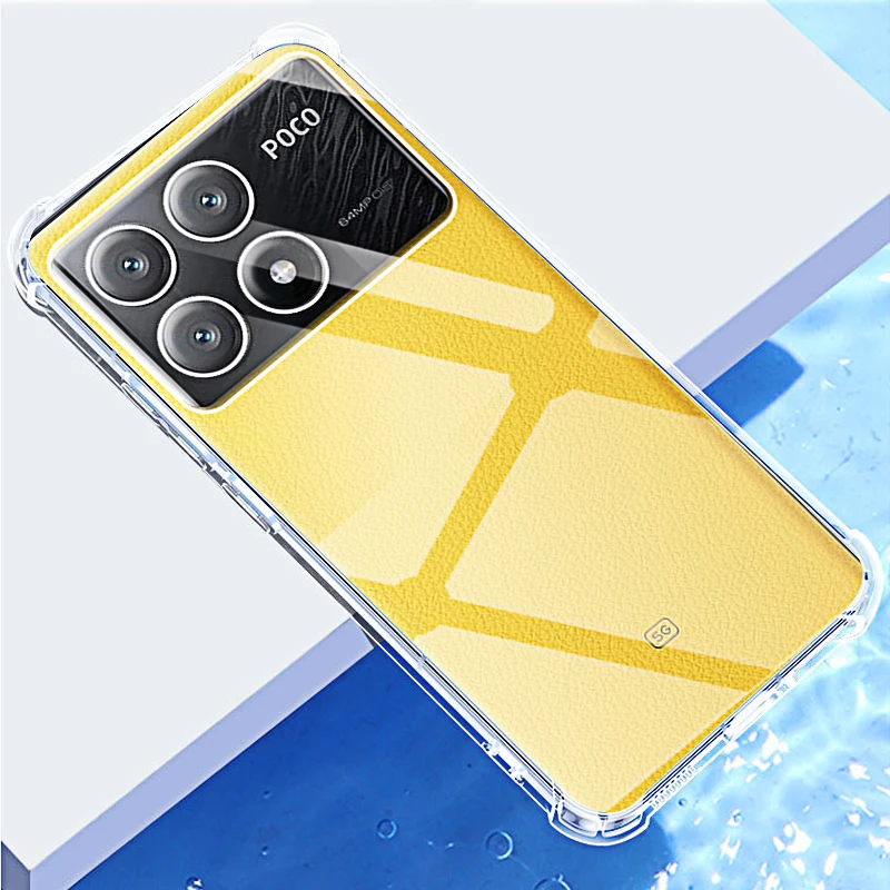Funda trasera suave de silicona transparente a prueba de golpes para Xiaomi Poco M7 M6 Pro 4G X7 X6 X5 X4 X3 F5 Pro M5s C65 Funda de teléfono Pocophone - imagen 2
