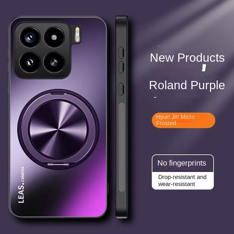 Para Xiaomi Mi 14T Pro funda dura mate con soporte de anillo funda protectora trasera magnética para Xiaomi Mi 13T 12T 14T Pro Shell - imagen 5