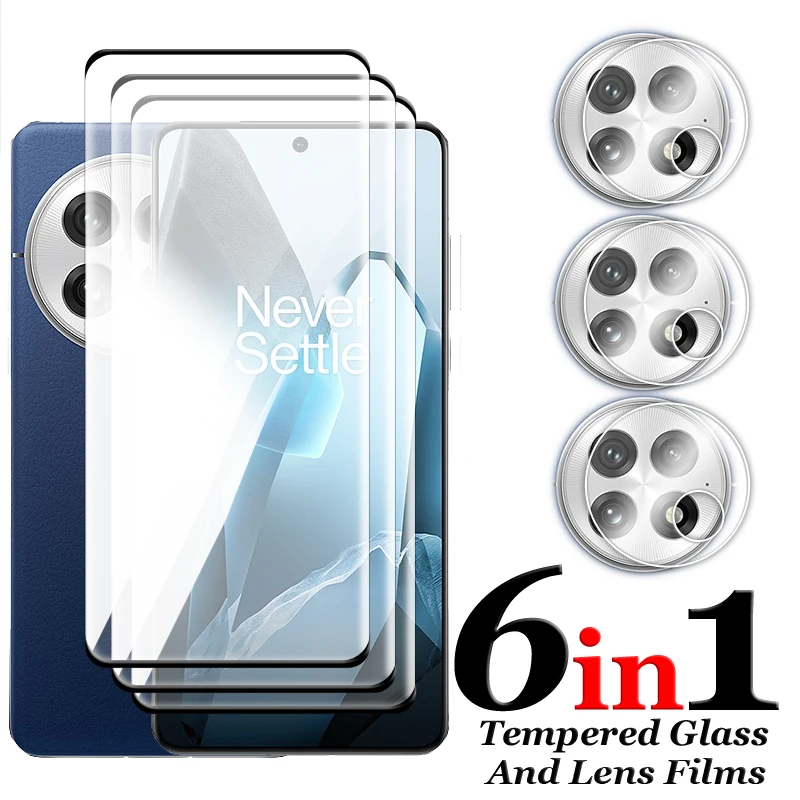 Para OnePlus 13 Protector de pantalla de cubierta completa curvada 3D de vidrio para OnePlus 11 12 13 5G vidrio templado para OnePlus 13 5G película de lente - imagen 2