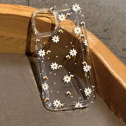 Funda iPhone Transparente Floral Abejitas – Protección Antigolpes