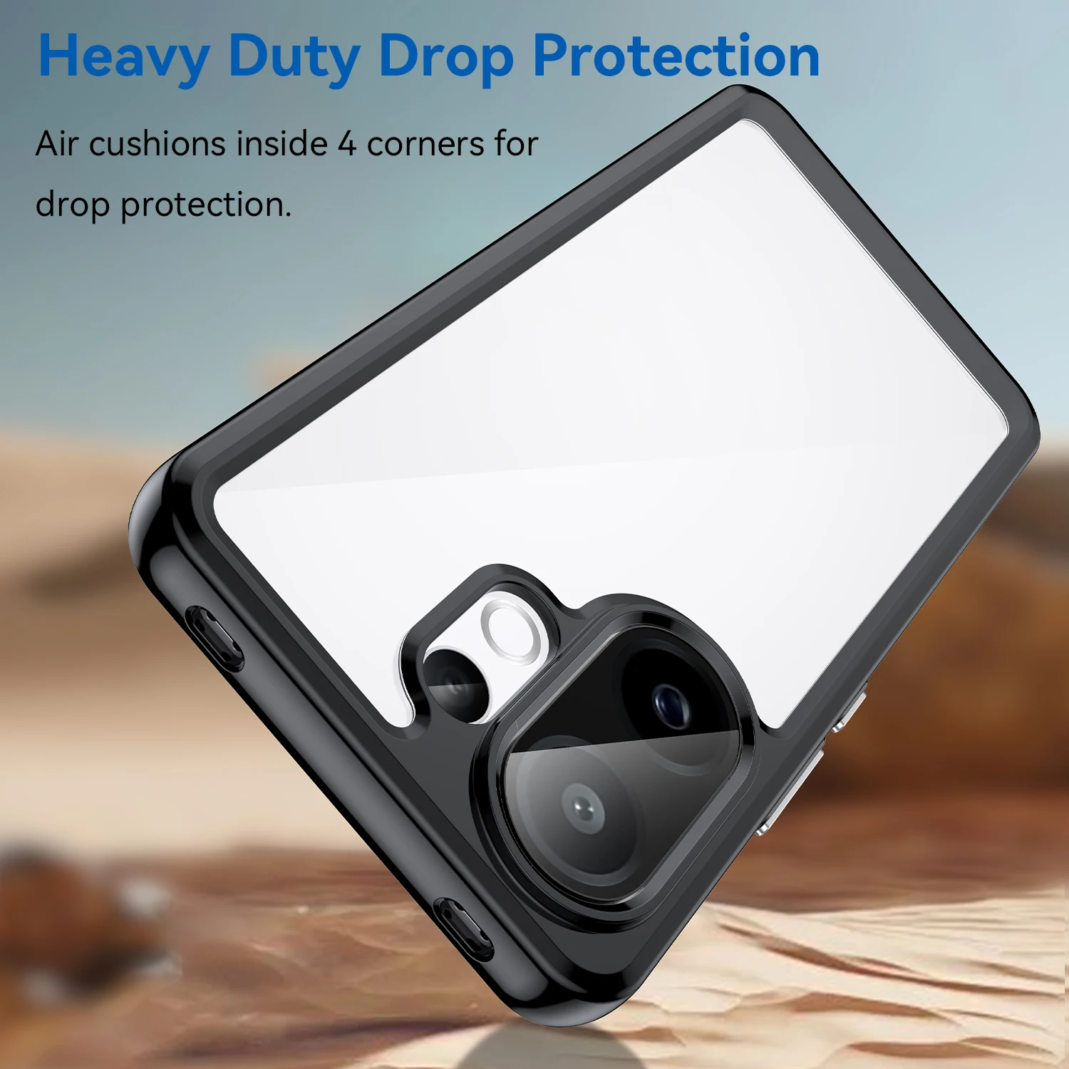 For Vivo V60 Clear Case Vivo V60 Cover Coque Fundas Hard Translucent Soft Edge Shockproof Phone Bumper For Vivo V60 - imagen 3