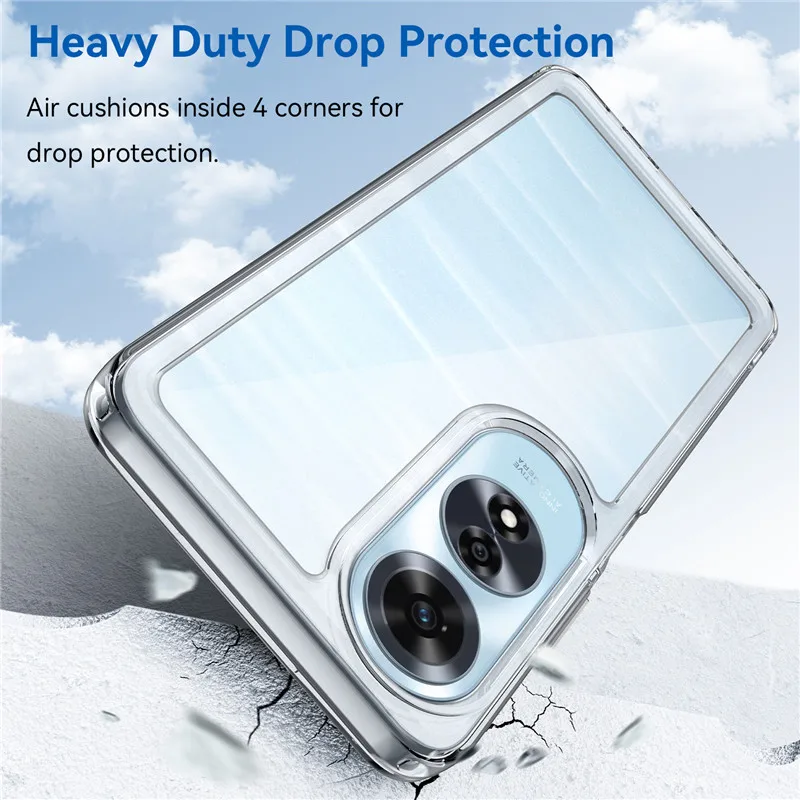 Funda para OPPO A60 4G, carcasa de TPU, borde acrílico, protector de parachoques, protector trasero, Funda de teléfono para OPPO A60