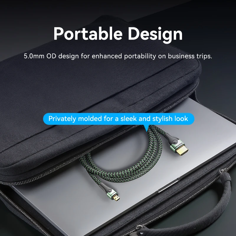 Vention Micro HDMI-Cable Compatible con HDMI 8K @ 60Hz para tabletas tarjeta de vídeo cámara videocámara TV proyector Micro HDMI 2,1 Cable - imagen 4