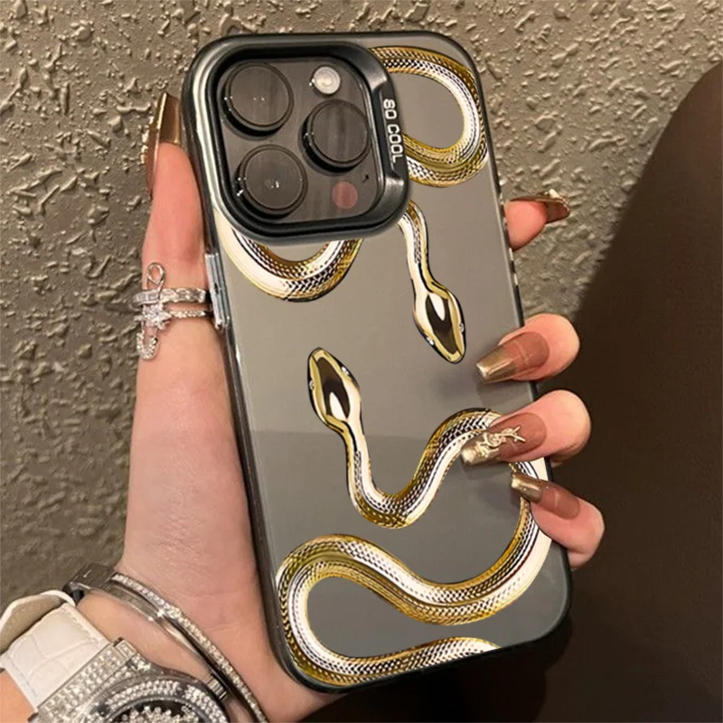 Funda con diseño de serpiente dorada para Xiaomi 14T Pro, funda de TPU a prueba de golpes para Xiaomi Mi 11 Lite 5G 14 13T 13 12T Poco F6 M6 X6 X5 Pro F5 - imagen 4
