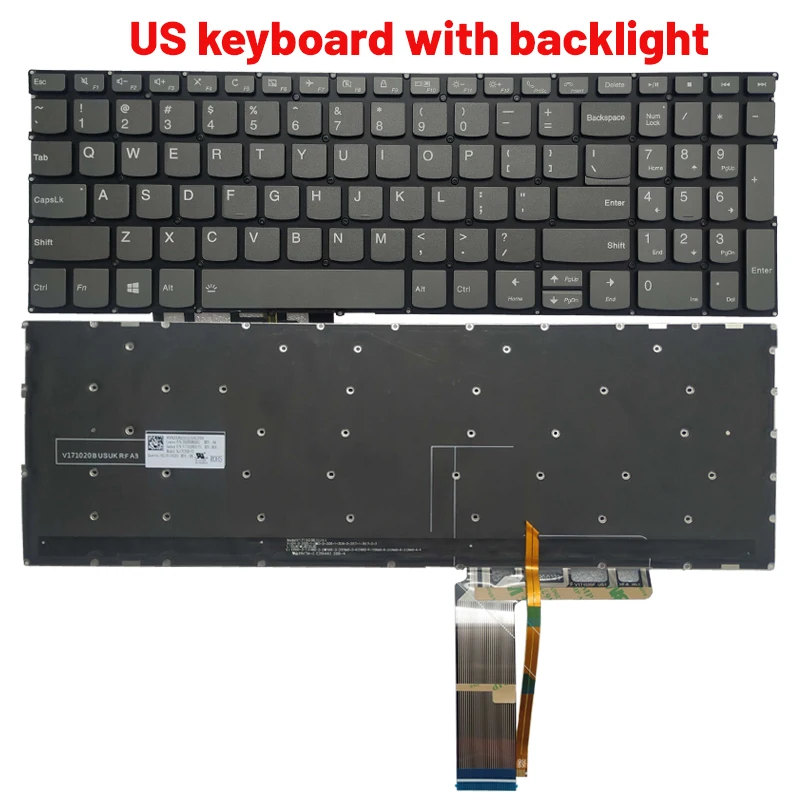 Nuevo teclado para portátil Lenovo ThinkBook 15-IML 15-IIL ruso/EE. UU./Reino Unido con retroiluminación - imagen 3