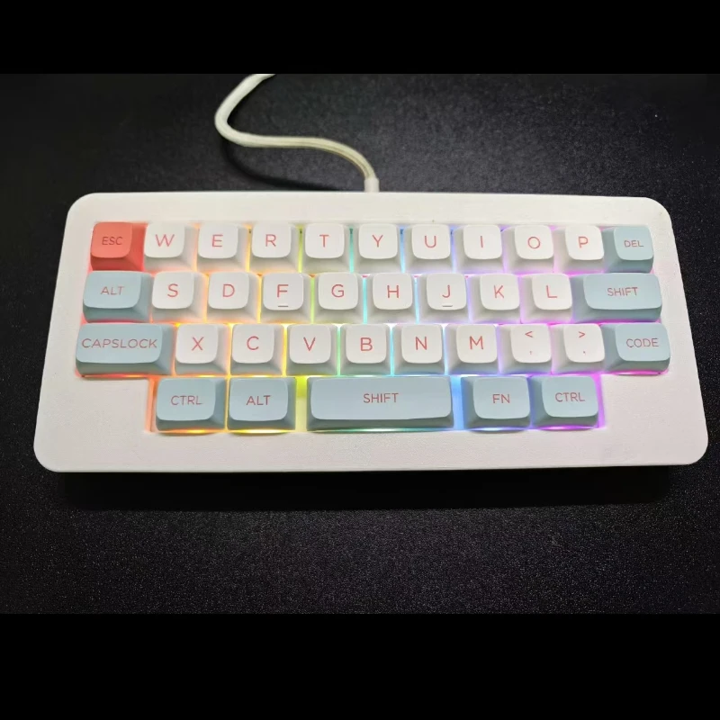 Teclado menor de modo único RGB con diseño QAZ, Kit intercambiable en caliente, Firmware QMK, Vial personalizado, teclado tipo c de 36 teclas, compatible con teclas Macro - imagen 2