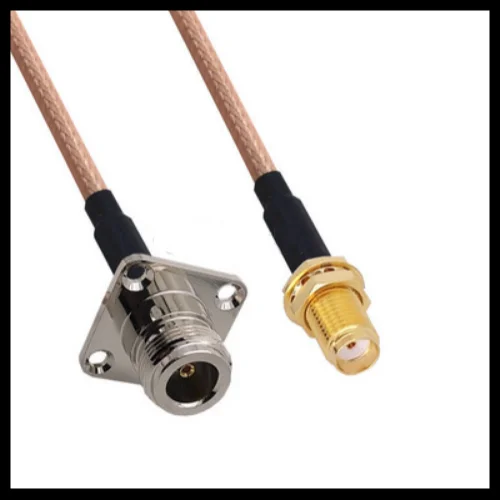 Cable RG316 SMA a N macho conector hembra conector de brida de 4 orificios Cable de puente Pigtail de RG-316 50 ohm 25*25MM placa cuadrada - imagen 2