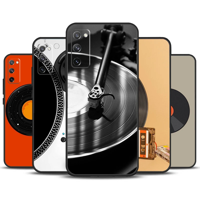 Funda de música de disco de vinilo para Samsung Galaxy S22, S23, S24, Ultra Plus, Note 10, 20, S8, S9, S10, S20 FE, S21 FE
