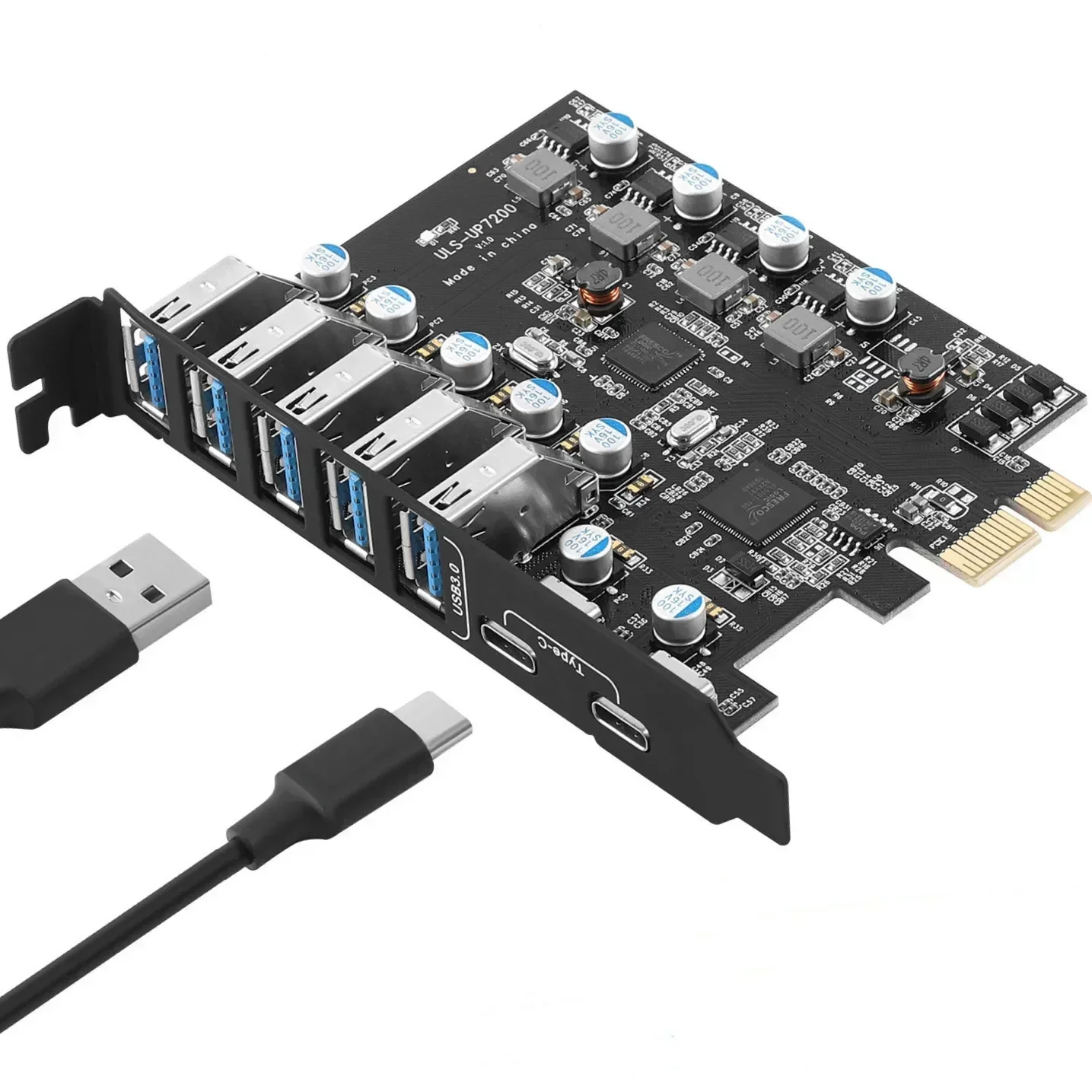 Convertidor PCIE a 5 puertos USB3.0 puertos duales USB3.1 tipo c tarjeta de expansión PCI Express USB 3,0 interno para Mac Pro Fresco Fl1100 - imagen 3