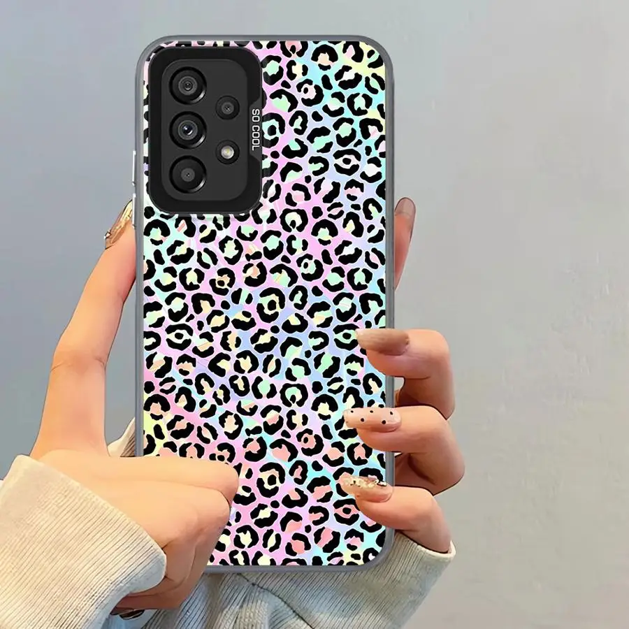 Funda de teléfono para Samsung Galaxy A15 A22 A16 A34 A25 A24 A12 A32 A13 A23 A14 funda suave estampado de leopardo de moda - imagen 3