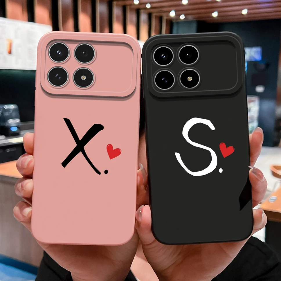 Para Xiaomi Redmi K90 K90 Pro Max Funda de teléfono amor corazón letras Cámara protección suave cubierta de silicona líquida para Redmi K 90 Funda