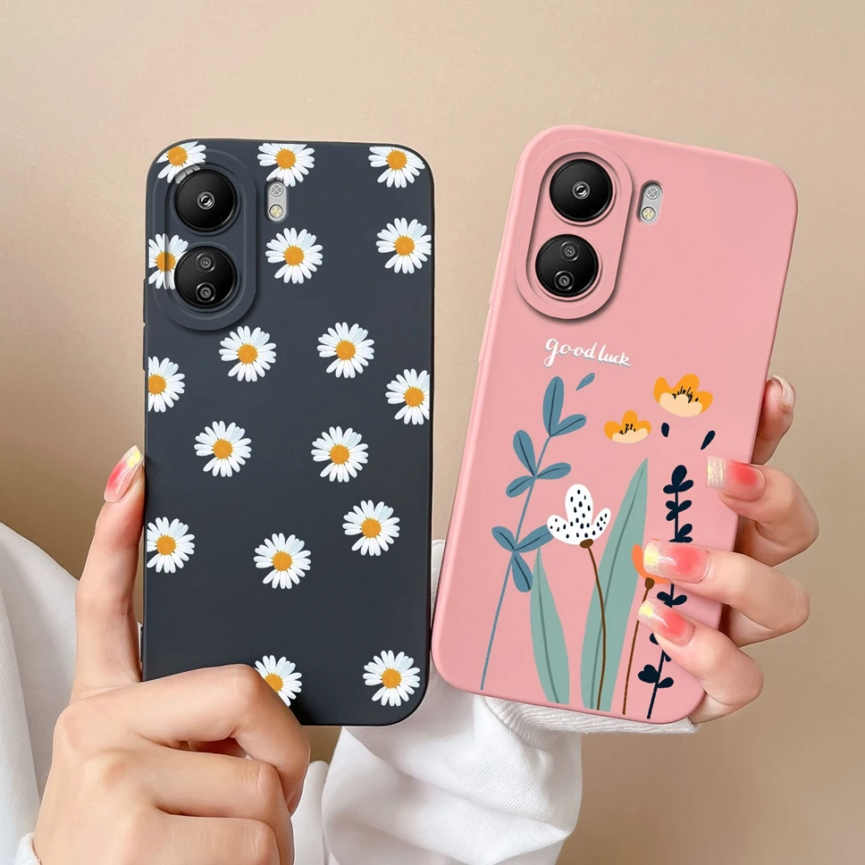 Para Xiaomi Poco C65 Funda de teléfono suave carcasa líquida moda mano corazón gesto Funda protectora para Xiaomi Poco C 65 Funda parachoques - imagen 4