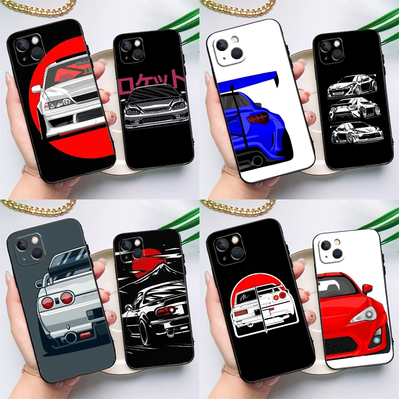 Funda JDM de dibujos animados para coche Honor 70 90 50 Lite 200 400 Pro X9a X9b X9c X9d X8a X8b X8c Magic 7 5 6 8 Pro Coque