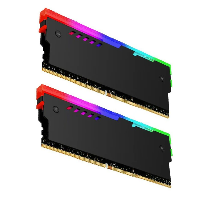 TEUCER Chaleco de enfriamiento de memoria ARGB Disipador de calor Kit de enfriamiento de RAM Adecuado para memoria de computadora de escritorio de PC - imagen 5