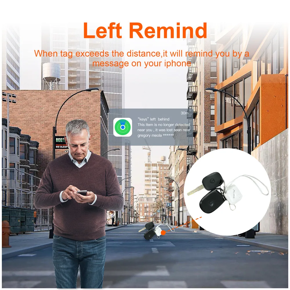 Rastreador de alarma inteligente con Bluetooth, dispositivo antipérdida, compatible con Find My APP, localizador de reemplazo de etiquetas de Iphone, clasificación MFI - imagen 5