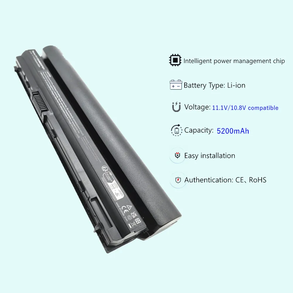 Batería de ordenador portátil de 5200mAh para DELL Latitude E6120 E6220 E6230 E6320 E6330 E6430S FRR0G RFJMW K4CP5 Y61CV J79X4 7FF1K 823F9 9GXD5 - imagen 3
