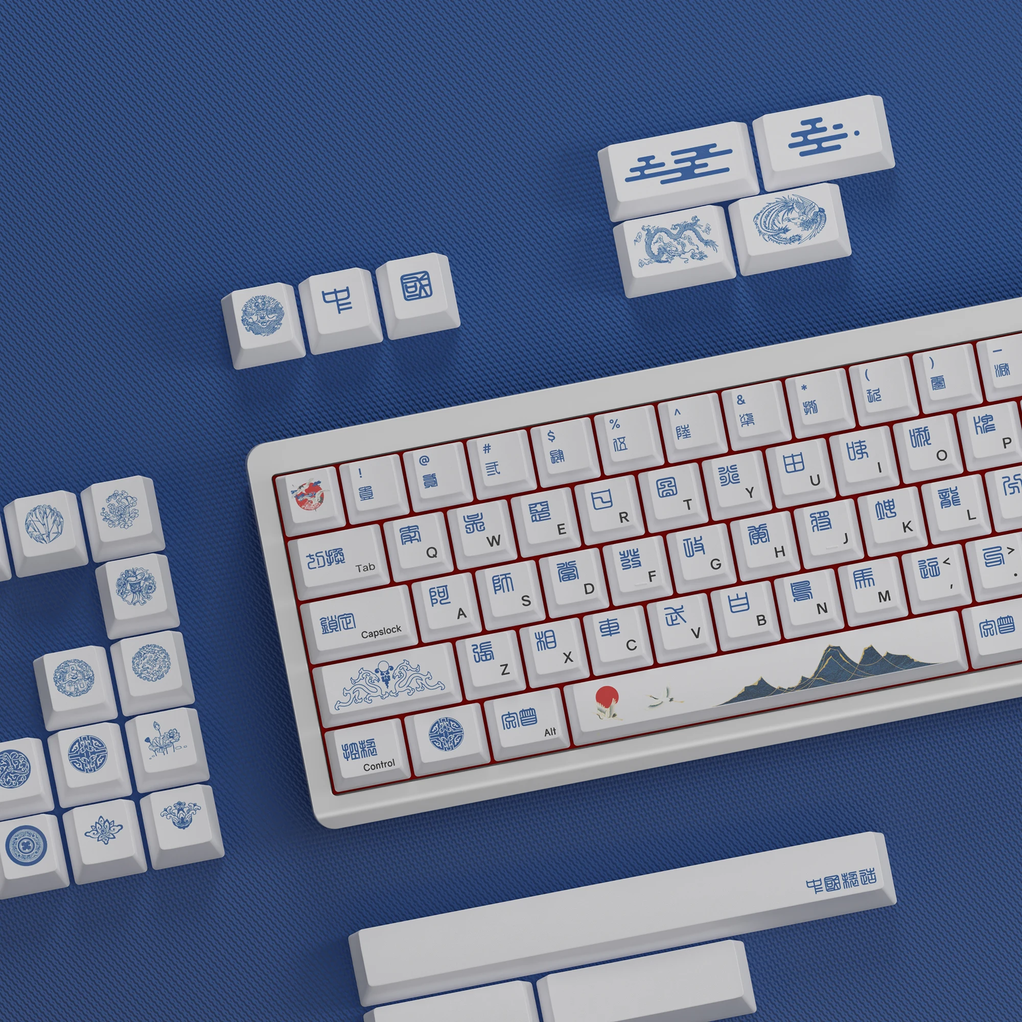 YMDK 131 teclas con tema del zodiaco chino, perfil de cereza, sublimación de tinte PBT, teclas novedosas para teclados mecánicos MX - imagen 5