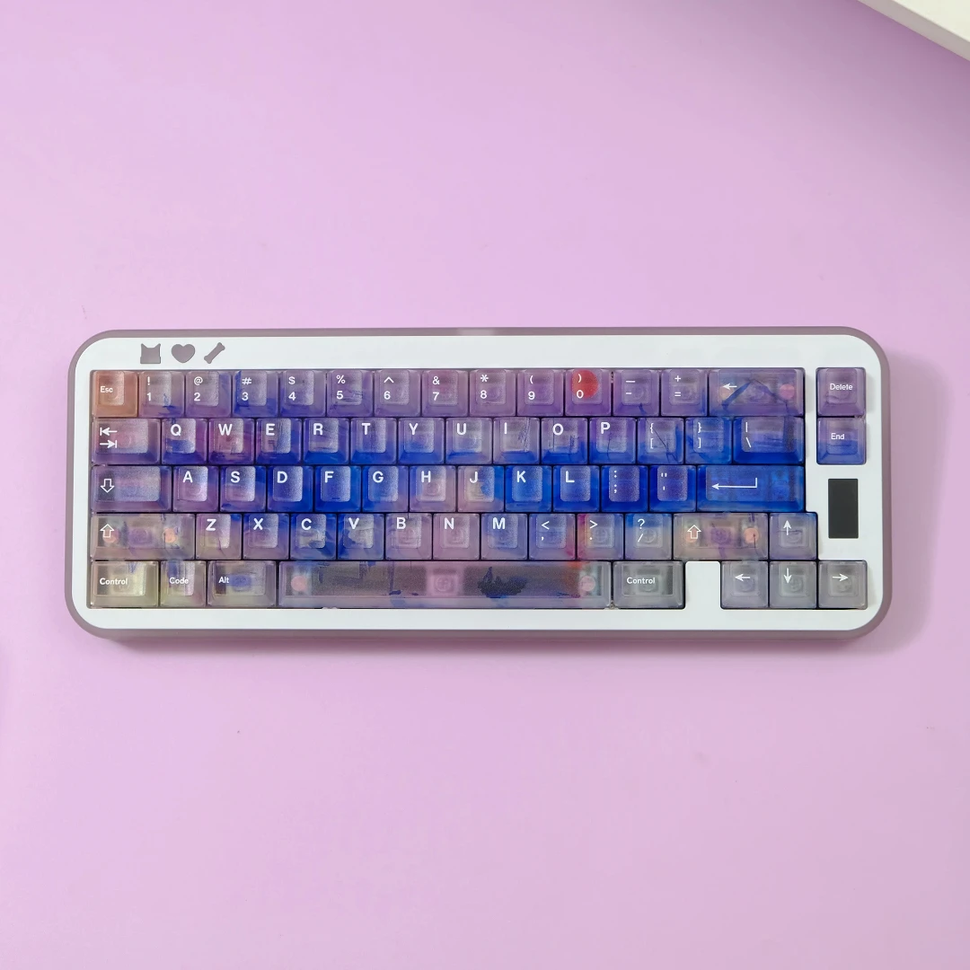 Aifei ABS antiniebla teclas translúcidas 122 teclas amanecer rosa azul cereza altura para teclado mecánico AULA F75 Mad60he Ajazz juego