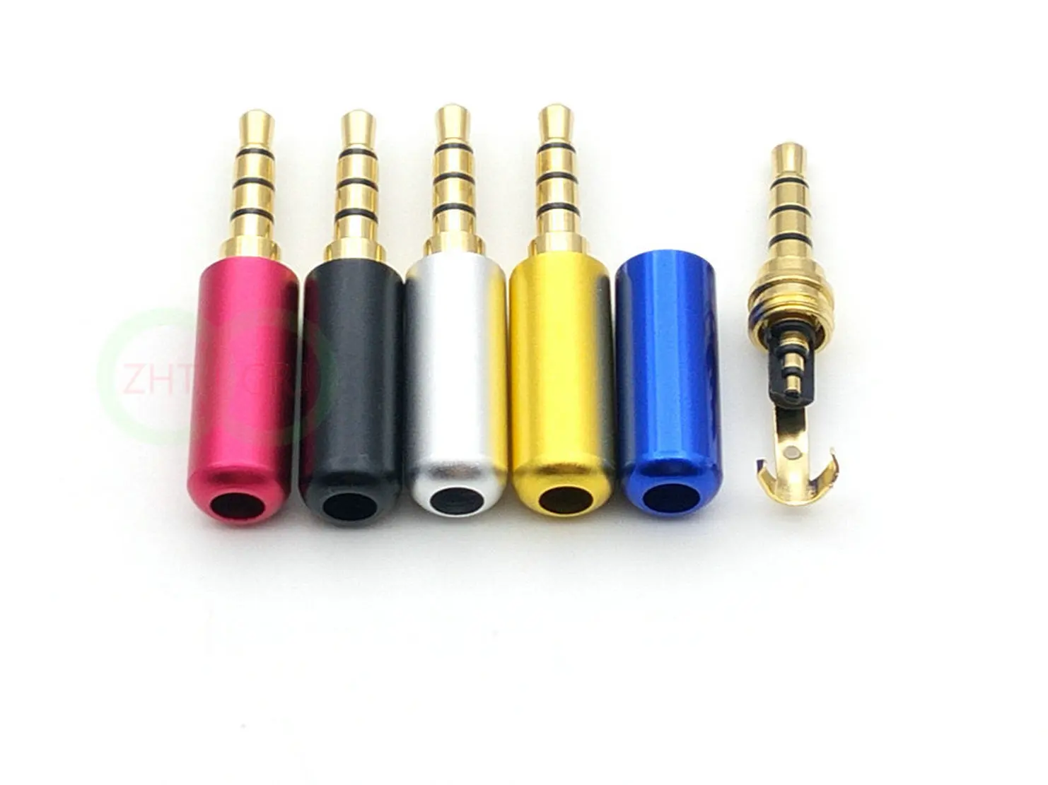 Carcasa de aluminio de 100 piezas para reparación de 4 polos, 1/8 ", 3,5mm, Cable de conector para auriculares, carcasa de aluminio para Audio - imagen 4