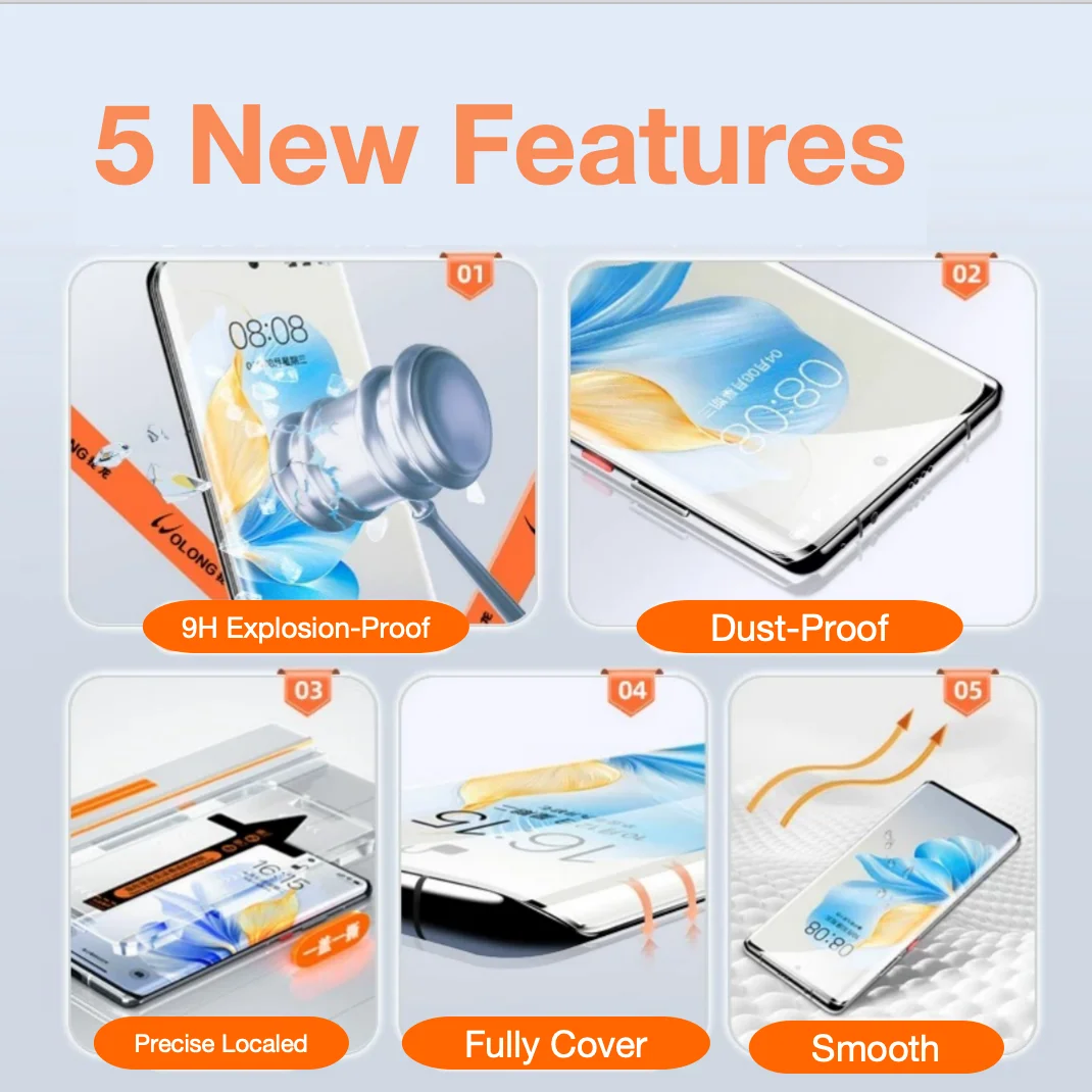 3 uds para VIVO X50 X60 X70 80 X90 X100 Y100 S Pro Plus Protector de pantalla con Kit de instalación, no vidrio templado - imagen 5