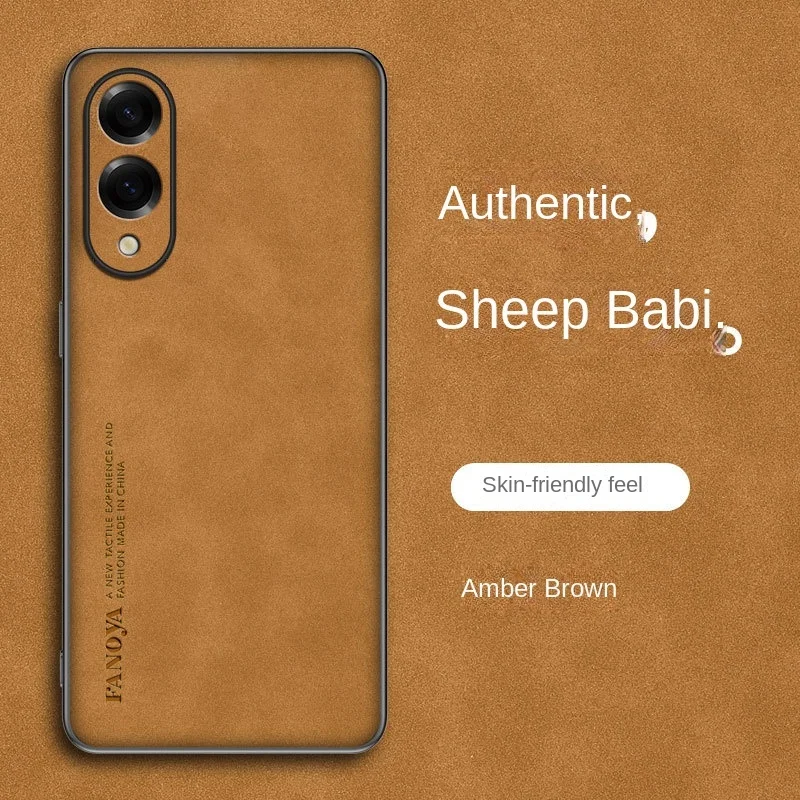 Para samsung galaxy s25 edge s24 ultra s23 s22 plus s20 FE piel de oveja PU Funda de cuero, funda de piel dura antigolpes para movimiento - imagen 4