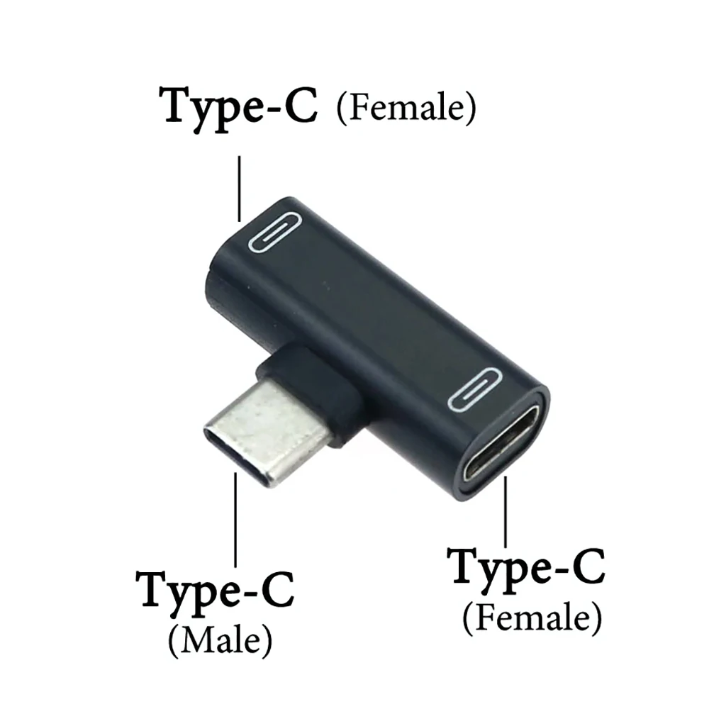 Divisor USB tipo C para auriculares, 1 piezas, 2 en 1, macho a hembra tipo C Dual, adaptador de cargador - imagen 3