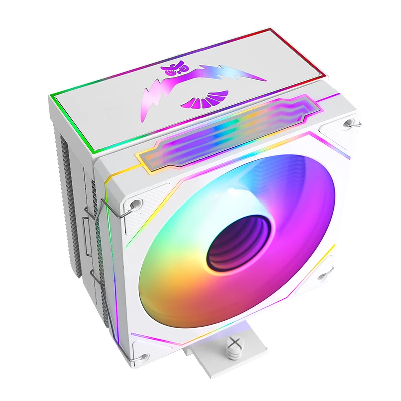 QiuzAim-enfriador de ordenador, ventilador de CPU ARGB negro/blanco, 4 tubos de calor refrigerados por aire, Compatible con LGA18xx 1200 115x 2011-3 AM4 AM5 2066x79x99 - imagen 5