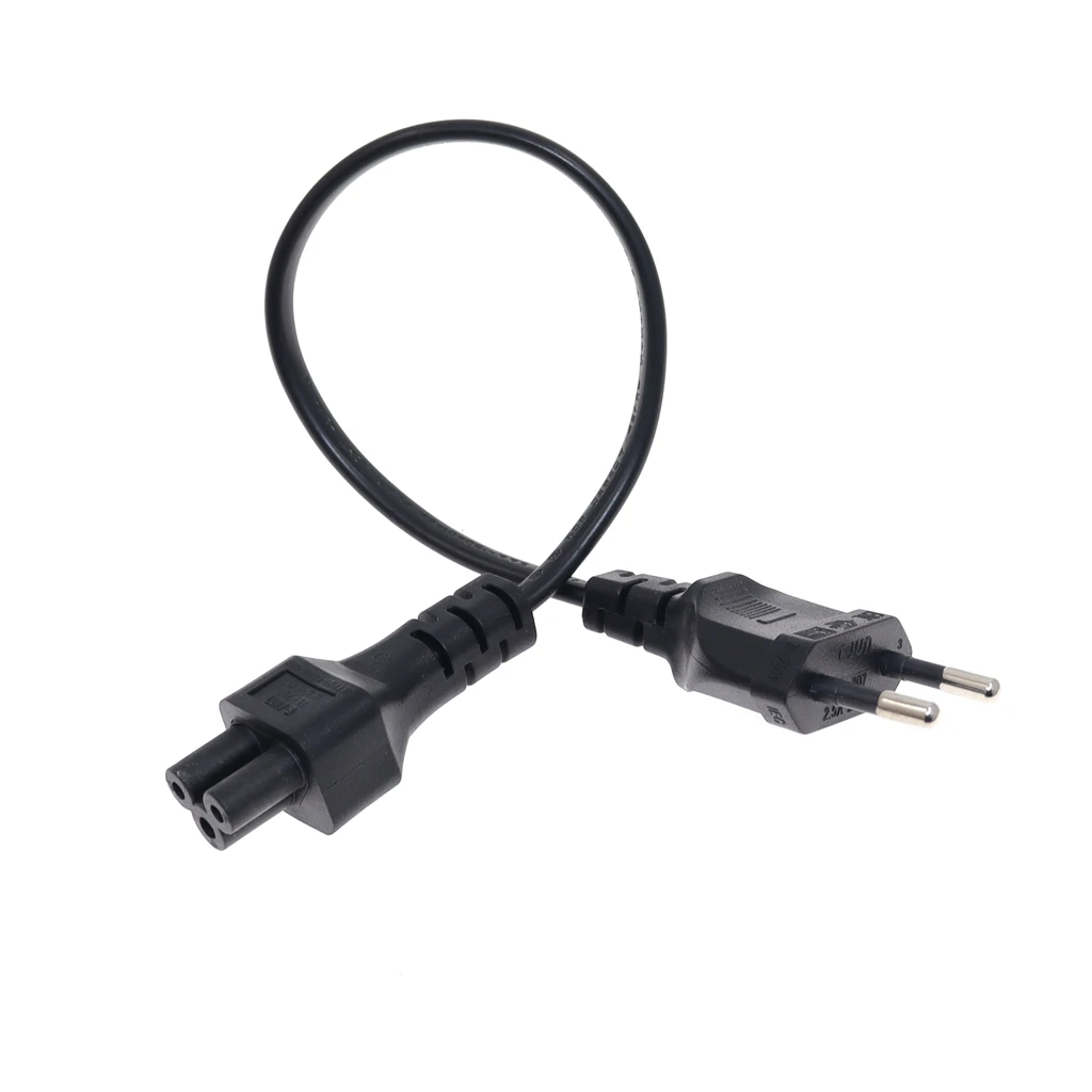 Cable adaptador de corriente europeo, 30cm, enchufe europeo, 2 pines macho a IEC 320 C5 para fuente de alimentación de portátil - imagen 3