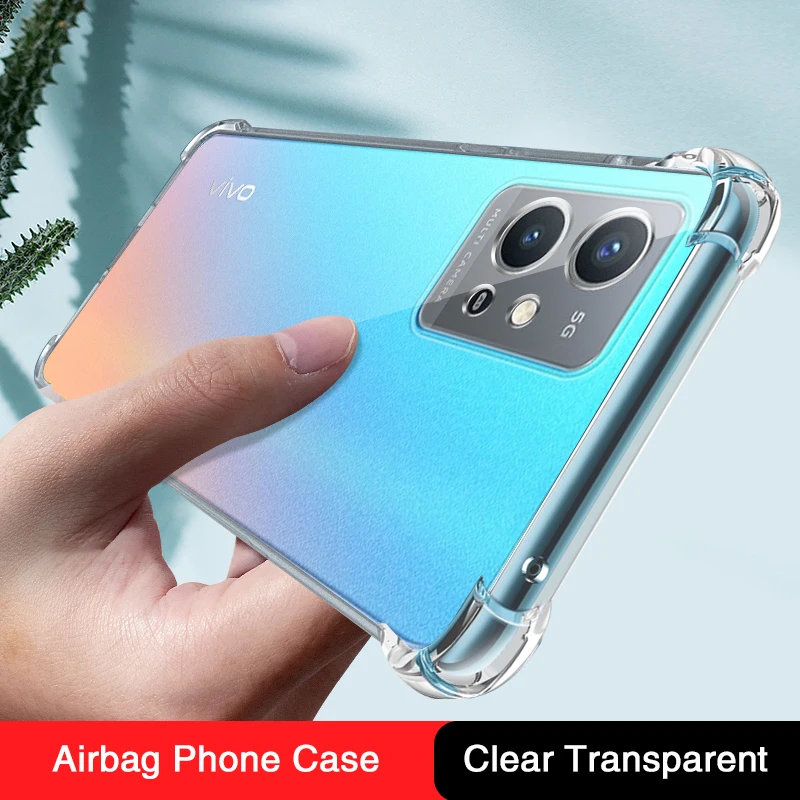 Funda de teléfono móvil suave y transparente para VIVO Y30 5G estándar Y30G Airbag, transparente, a prueba de golpes, de silicona, Protección trasera, accesorios - imagen 2