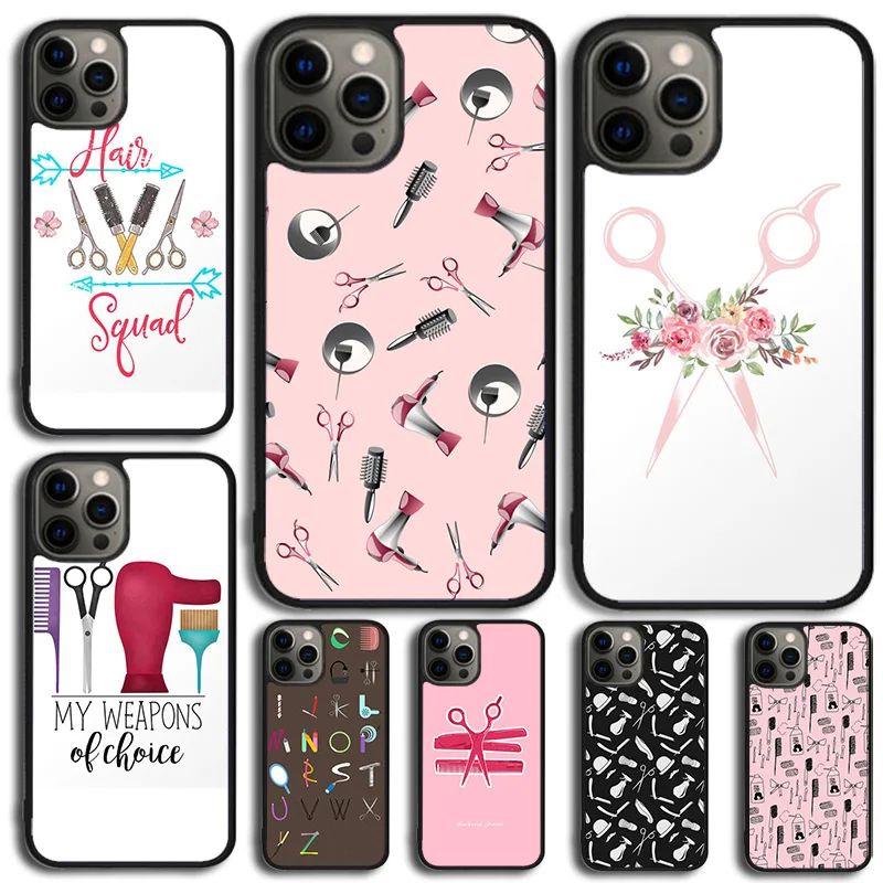Peluquería peine peluquería funda de teléfono para iPhone 17 Air 15 16 14 11 12 13 Pro MAX Plus