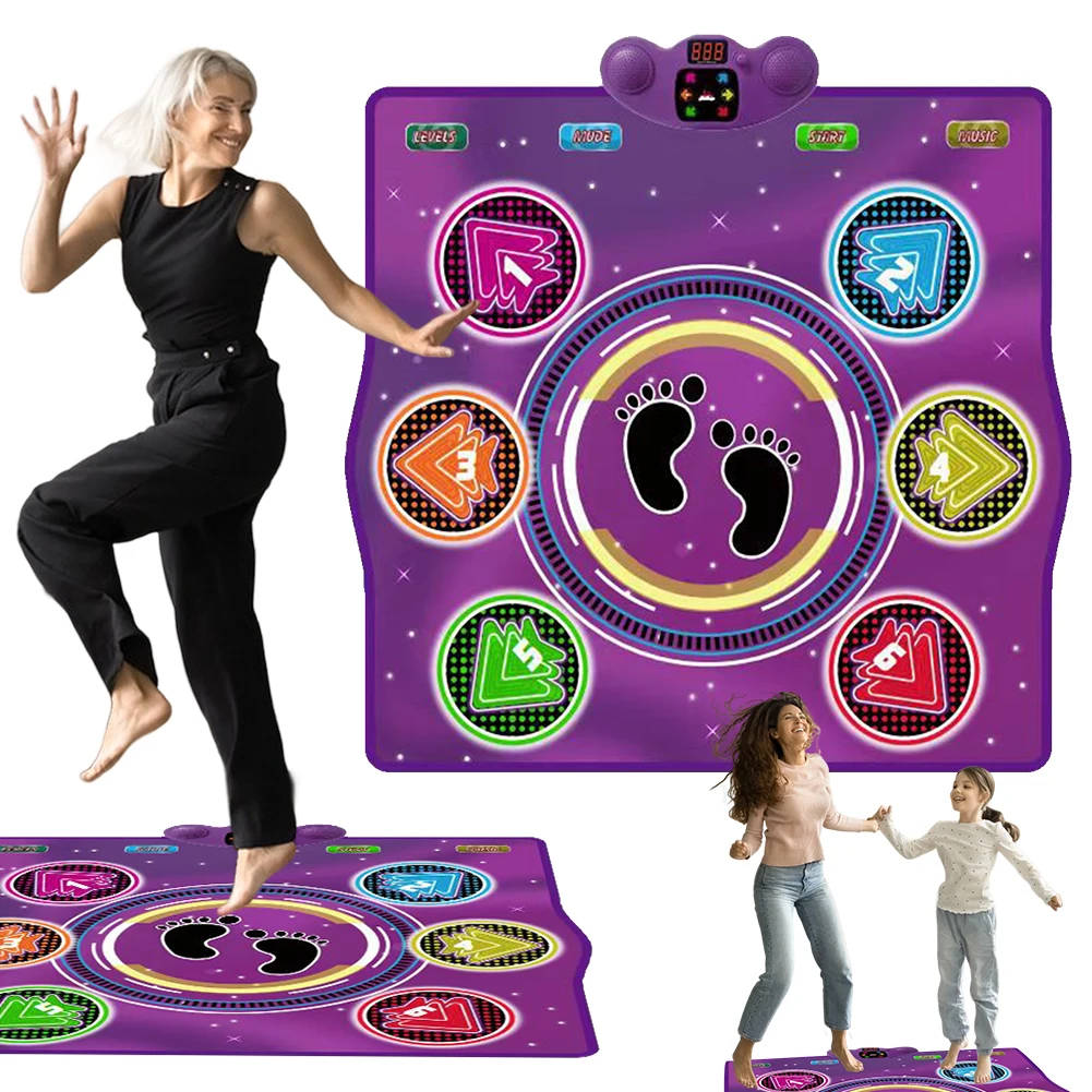 Estera de baile inalámbrica BT, almohadilla de baile electrónica, estera de juego de música familiar para niños y adultos para ejercicio y juegos - imagen 3