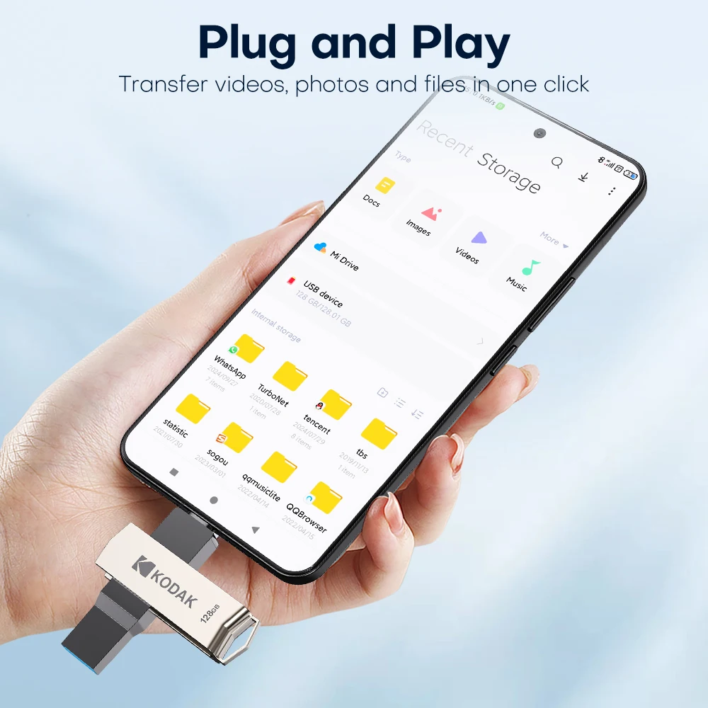 Original Kodak tipo C Pendrive USB3.2 unidad Flash USB de Metal 128GB 64GB 32GB HDD 2 en 1 u-disk para llaves Smartphone portátil de escritorio - imagen 3