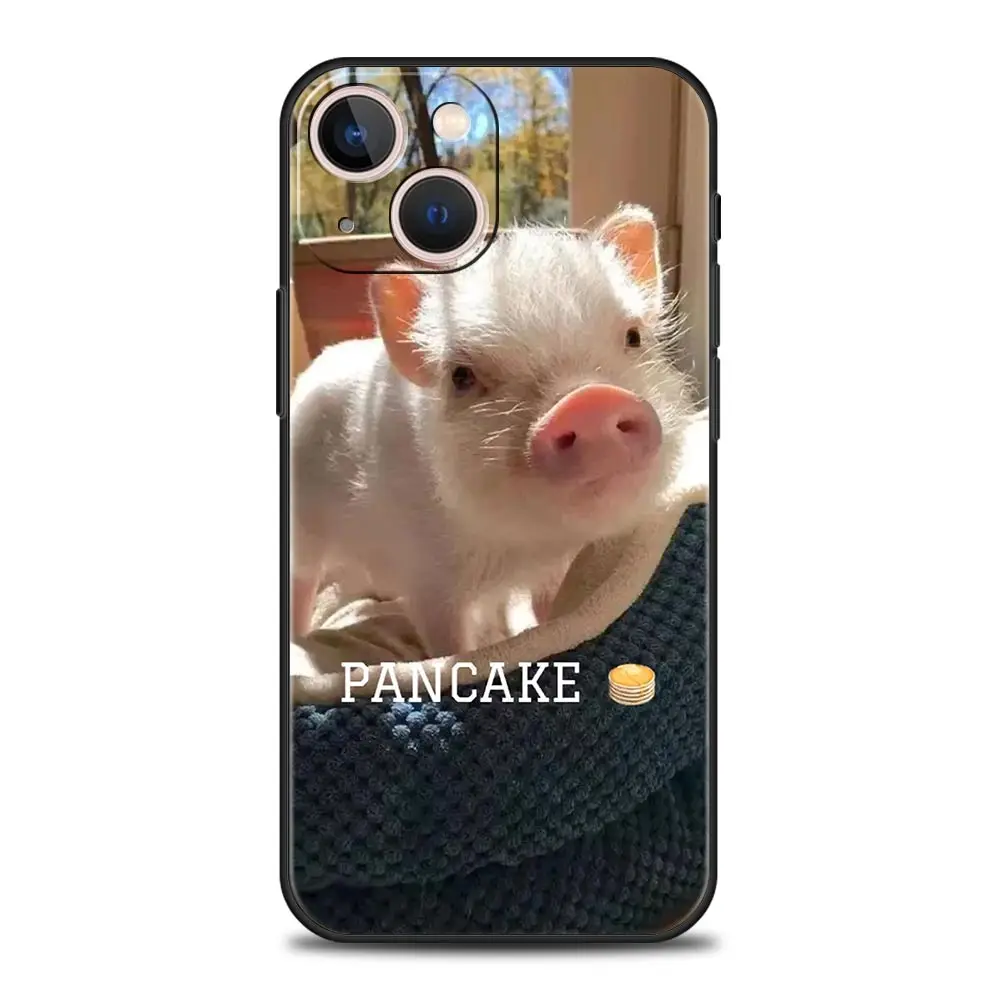 Funda de teléfono con pequeño cerdo rosa para iPhone 16 13 15 14 12 11 Pro MAX XR X SE XS 7 8 Plus, funda suave de TPU - imagen 4