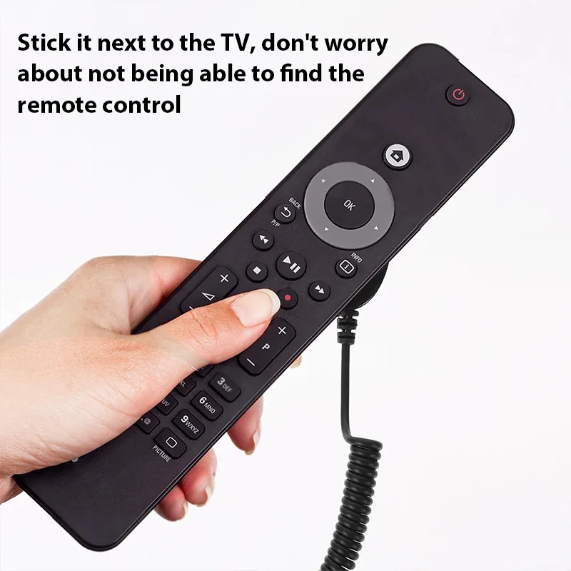 Correa de Control remoto retráctil, montaje en pared, cuerda antipérdida, soporte de Control remoto, cadena antirrobo de Control remoto para teléfono móvil - imagen 5