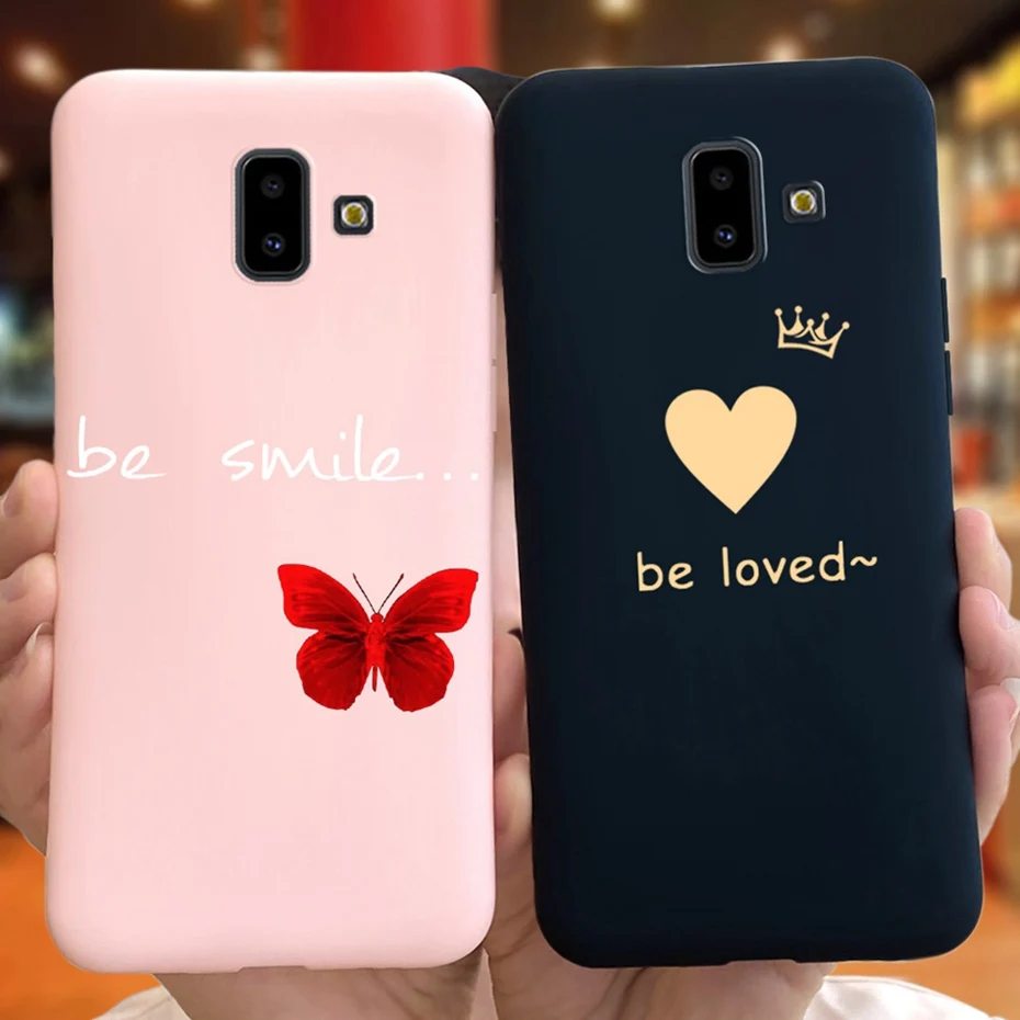 Funda de silicona suave para Samsung Galaxy J6 Plus 2018, bonita funda de TPU con patrón de flor Buttefly para Samung J6 J 6 J6Plus - imagen 2