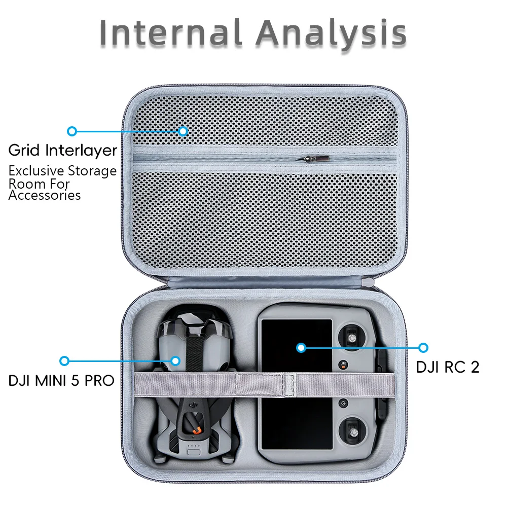 Bolso de hombro para DJI Mini 5 Pro RC 2 Drone Control remoto batería accesorios bolso - imagen 3