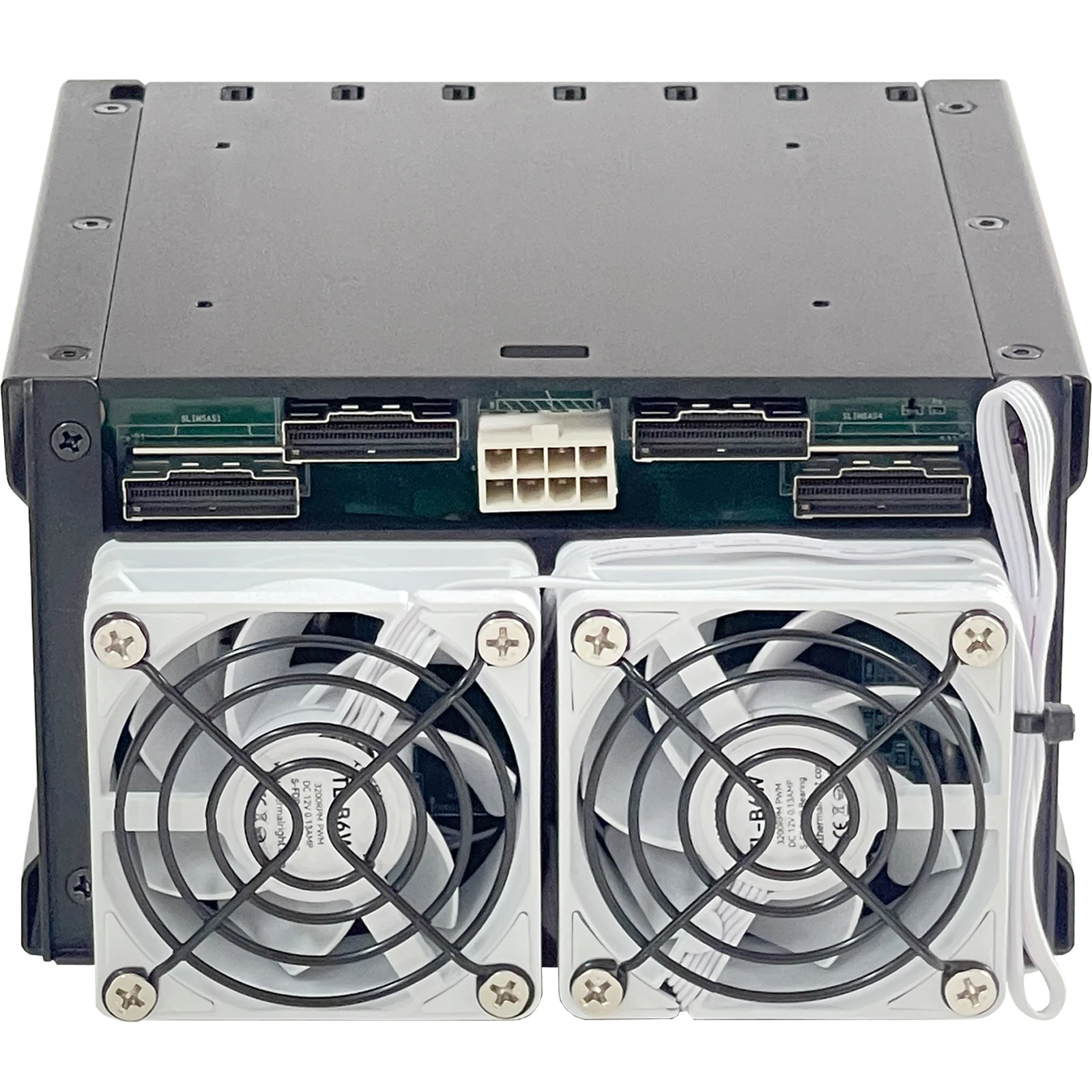 ZhenLoong U28a 8 Bay 2,5 pulgadas NVMe U.2 SSD módulo de intercambio en caliente jaula con interfaz de SFF8654-X8 de plano posterior de 32G viene con ventilador PWM 2x6025 - imagen 3