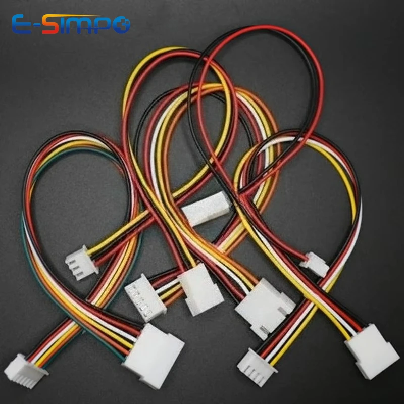 5 uds 20cm XH2.54 2P 3P 4P 5P 6P extensión macho a hembra acoplamiento aéreo engarzado conector de Cable de carga de batería