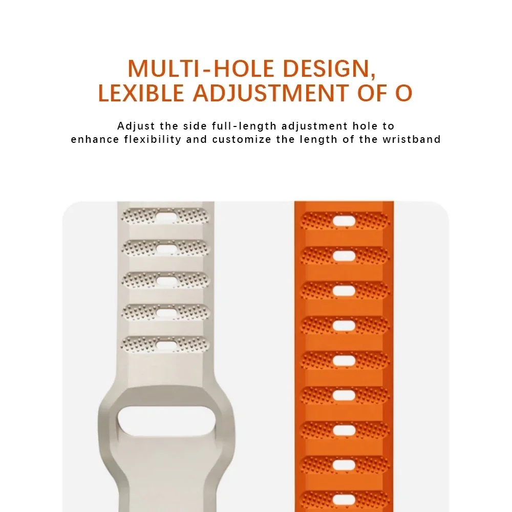 Correa de silicona para Samsung Galaxy Watch 7 Ultra 47mm pulsera deportiva transpirable Correa para Galaxy Watch Ultra 47mm - imagen 3