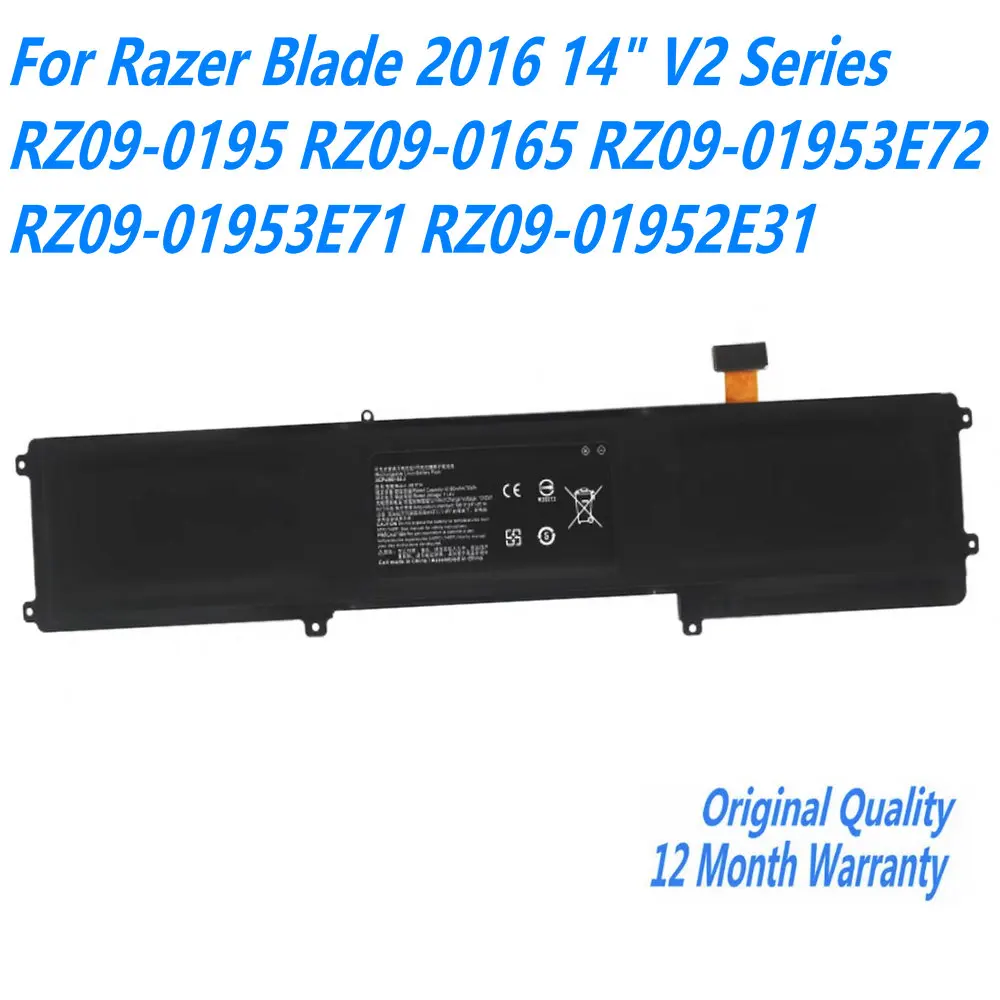 Nueva batería de ordenador portátil BETTY4 para Razer Blade 2016 14 "V2 Series RZ09-0195 RZ09-0165 RZ09-01953E72 RZ09-01953E71 RZ09-01952E31