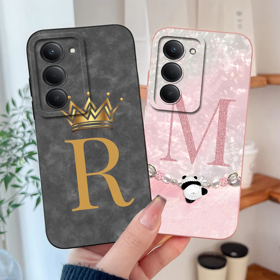 Para Redmi 15 4G 5G Funda de teléfono lindo Panda letras suave silicona líquida Funda de alta calidad para Redmi15 Funda trasera de protección completa - imagen 2
