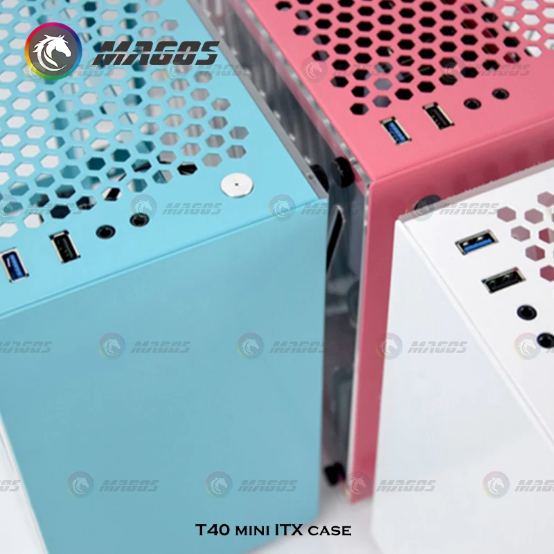 Minicaja ITX para ordenador, carcasa compatible con SFX/SFX-L, PSU, PC, refrigeración por agua, armario para videojuegos, chasis DIY, colorido de dibujos animados - imagen 5