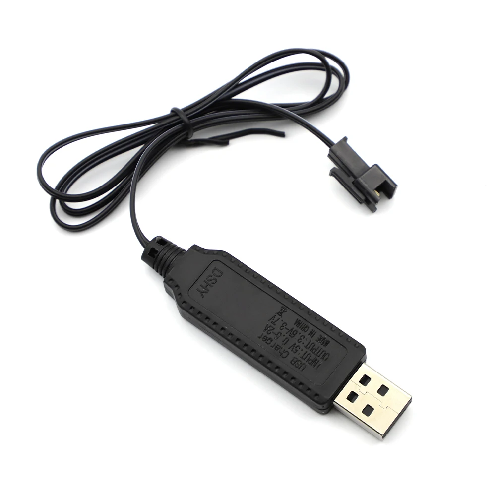 Cable cargador USB para cargador de batería de litio de 3,7 V, SM-2P de adelante, piezas de repuesto de aviones de coche RC, accesorios de juguete de cuadricóptero RC, 1-5 unidades - imagen 3