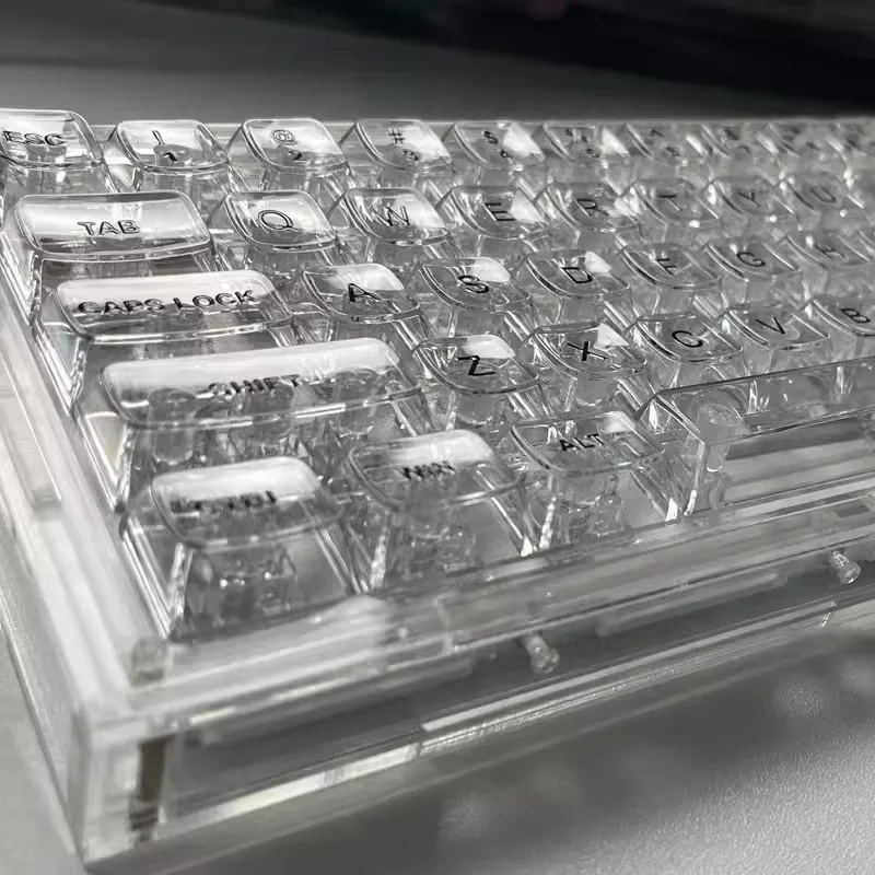 SUMREDA Iceberg Crystal transparente retroiluminado RGB Keycap para teclado mecánico perfil CBSA diseño ISO 132 teclas PC Keycap personalizado - imagen 5